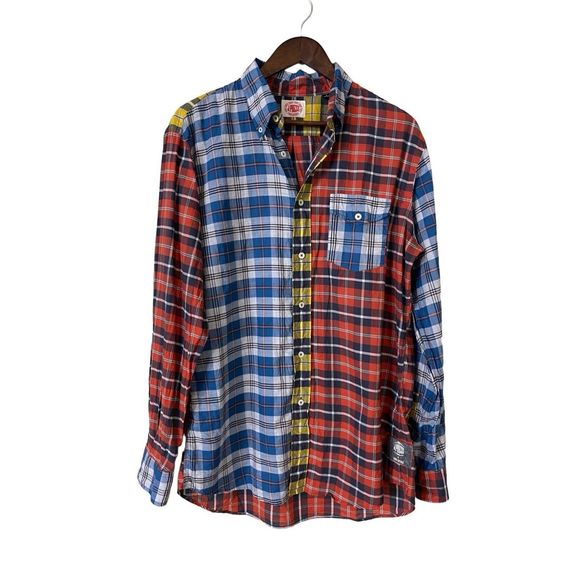 Todd Snyder Red and Blue Casual Button Down Shirt - Picture 1 of 10